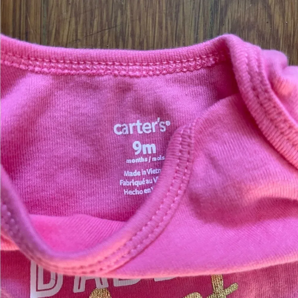 9m pink Carters Daddy’s first Fathers Day Onesie